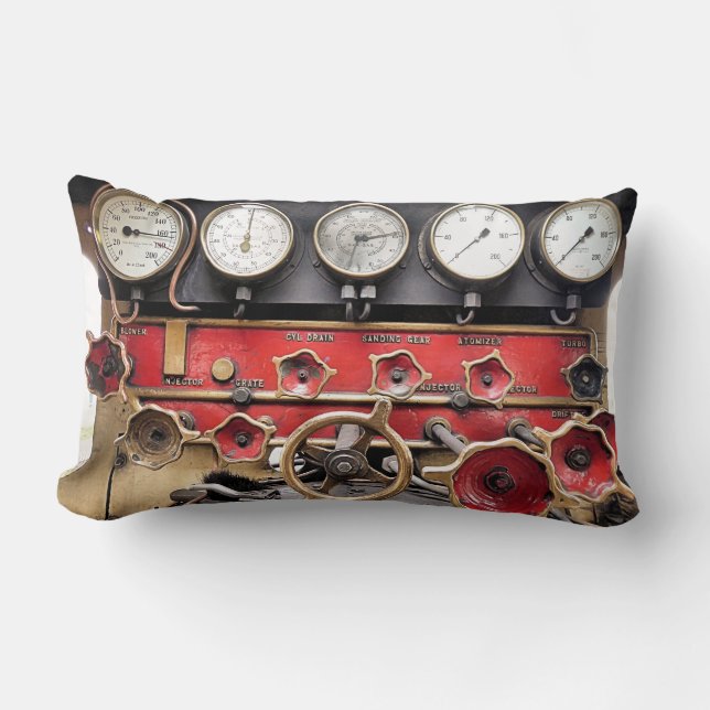 STEAM TRAINS LUMBAR PILLOW (Front)