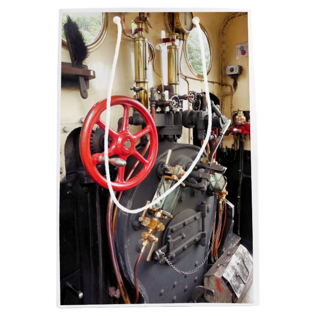 STEAM TRAINS MEDIUM GIFT BAG (Front)