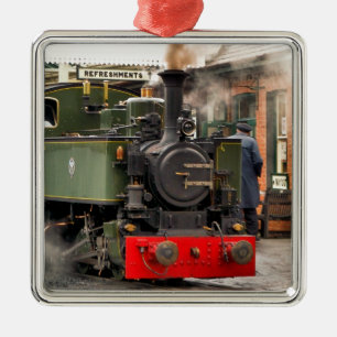 STEAM TRAINS METAL ORNAMENT
