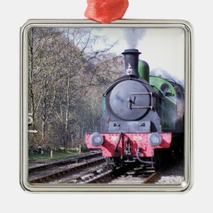 STEAM TRAINS METAL ORNAMENT
