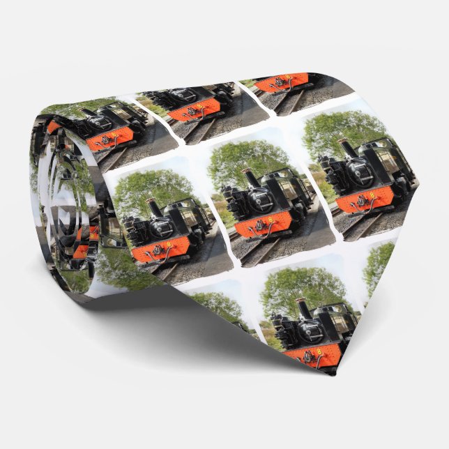 STEAM TRAINS NECK TIE (Rolled)
