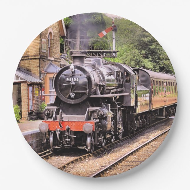 STEAM TRAINS   PAPER PLATES (Front)