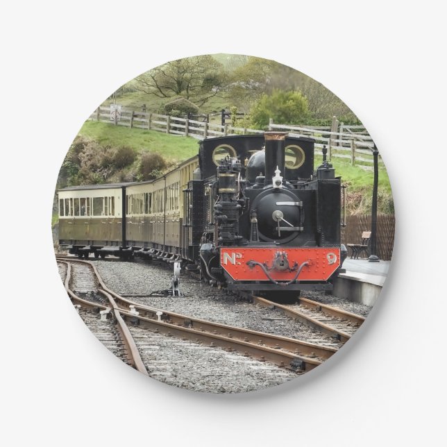 STEAM TRAINS PAPER PLATES (Front)