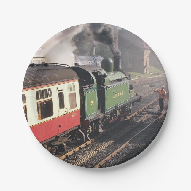 STEAM TRAINS PAPER PLATES (Front)