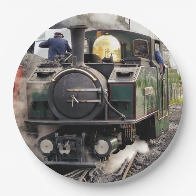 STEAM TRAINS PAPER PLATES (Front)