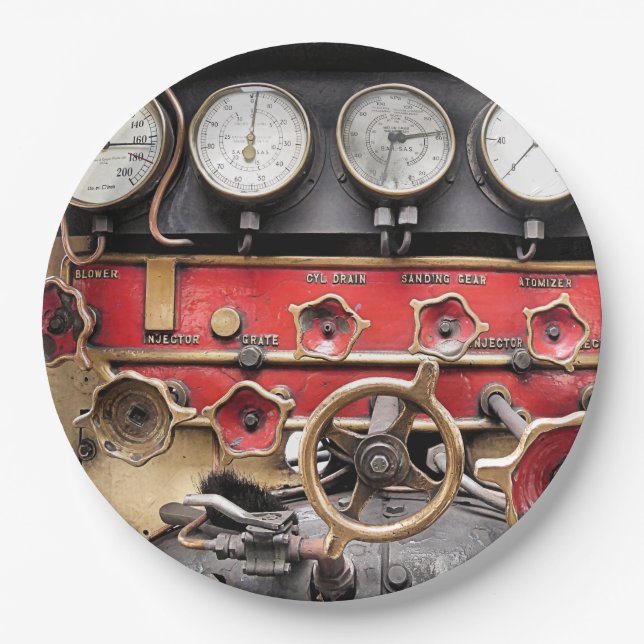 STEAM TRAINS PAPER PLATES (Front)