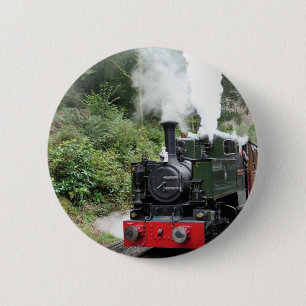 STEAM TRAINS PINBACK BUTTON