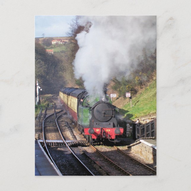 STEAM TRAINS POSTCARD (Front)