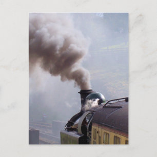 STEAM TRAINS POSTCARD