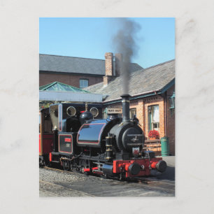 STEAM TRAINS POSTCARD
