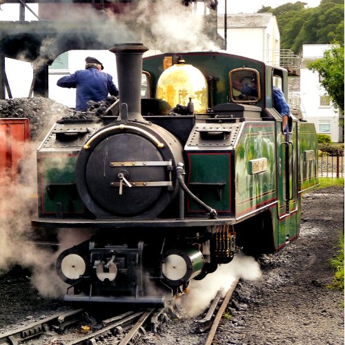 STEAM TRAINS POSTCARD