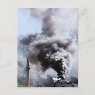 STEAM TRAINS POSTCARD