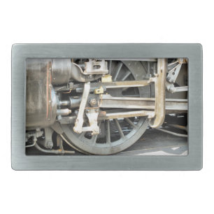 STEAM TRAINS RECTANGULAR BELT BUCKLE