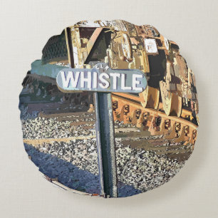 STEAM TRAINS ROUND PILLOW