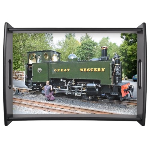 STEAM TRAINS SERVING TRAY