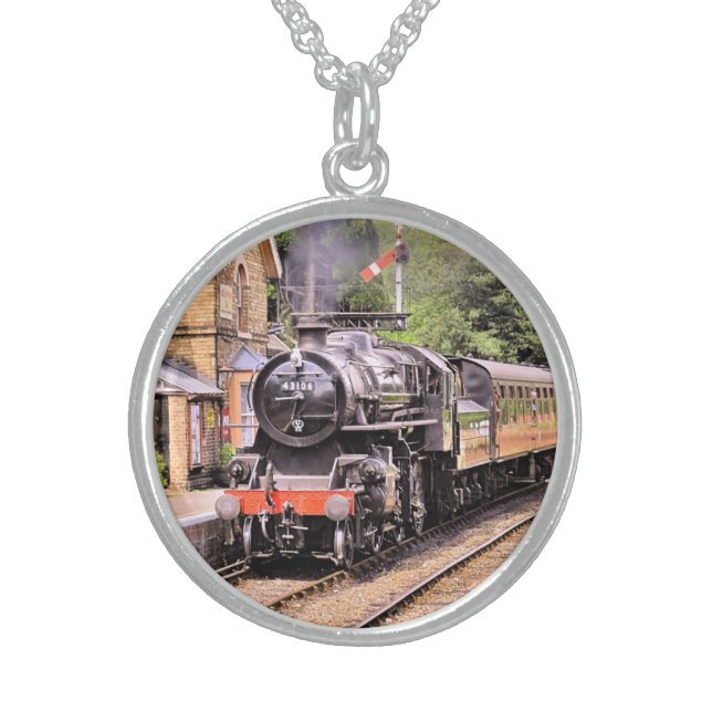 STEAM TRAINS    STERLING SILVER NECKLACE (Front)