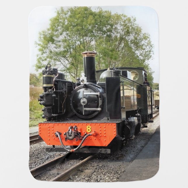 STEAM TRAINS STROLLER BLANKET (Front)