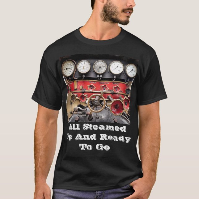 STEAM TRAINS  T-Shirt (Front)