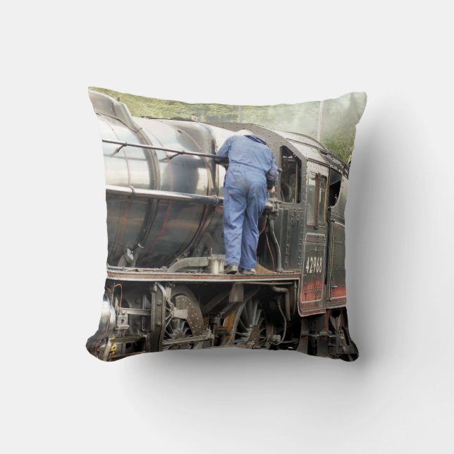 STEAM TRAINS THROW PILLOW (Front)