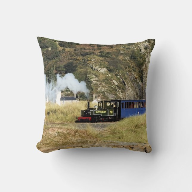 STEAM TRAINS THROW PILLOW (Front)
