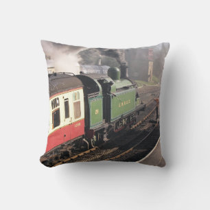STEAM TRAINS THROW PILLOW