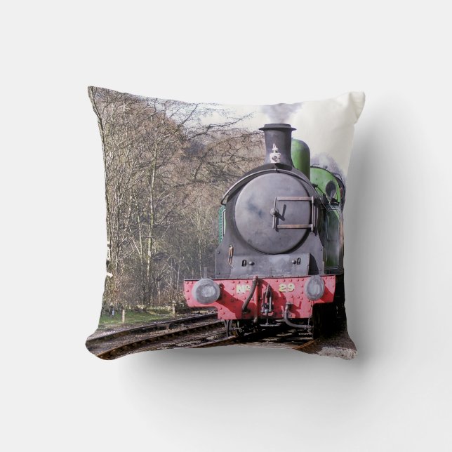 STEAM TRAINS THROW PILLOW (Front)