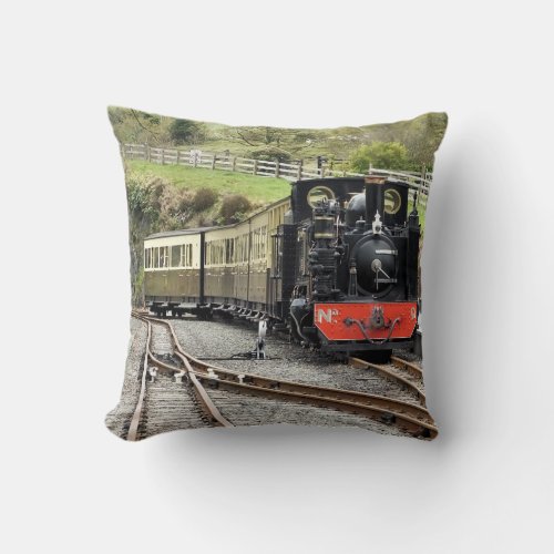 STEAM TRAINS THROW PILLOW