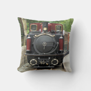 STEAM TRAINS THROW PILLOW