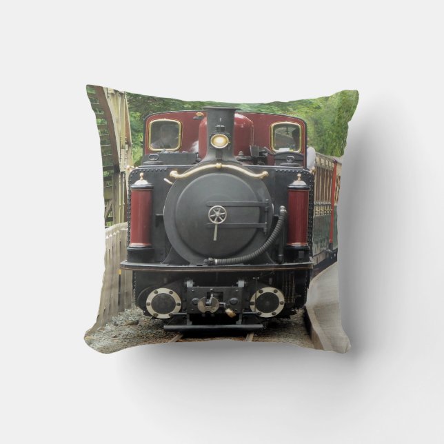 STEAM TRAINS THROW PILLOW (Front)