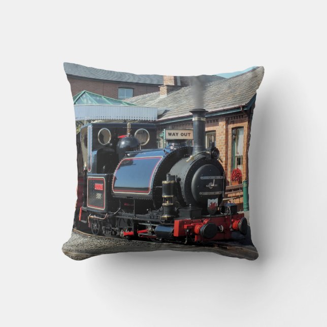 STEAM TRAINS THROW PILLOW (Front)
