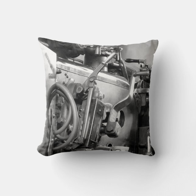 STEAM TRAINS THROW PILLOW (Front)