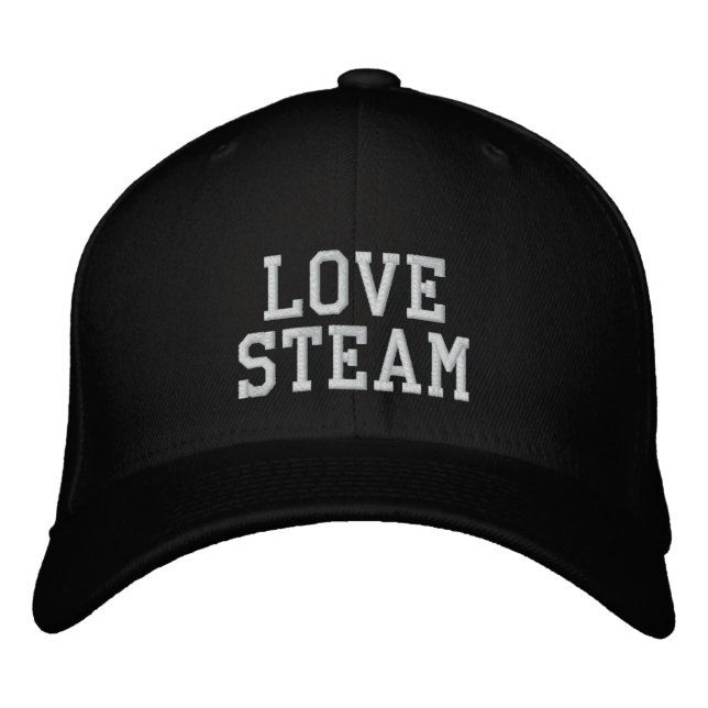STEAM TRAINS UK EMBROIDERED BASEBALL CAP (Front)