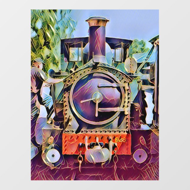 STEAM TRAINS   WALL DECAL  (Front)