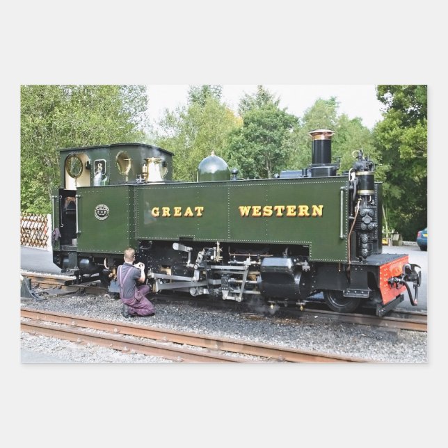 STEAM TRAINS WRAPPING PAPER SHEETS (Front 2)