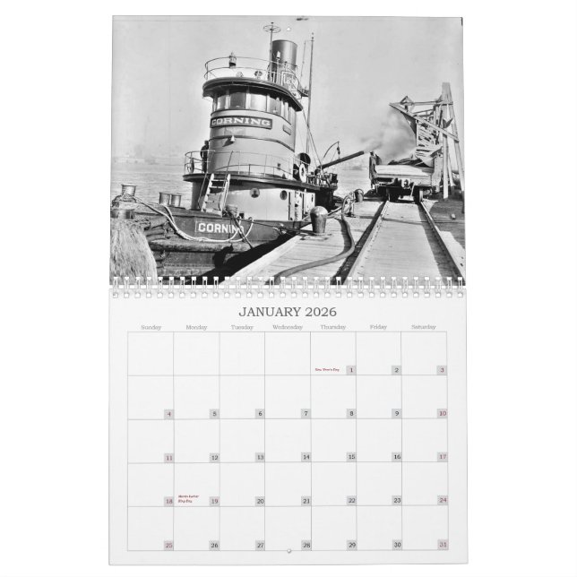 Steam Tugs Calendar (Jan 2026)