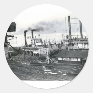 steamboat classic round sticker
