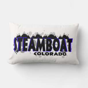 Steamboat Colorado artistic paint splats pillow
