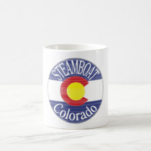 Steamboat Colorado circle flag Coffee Mug