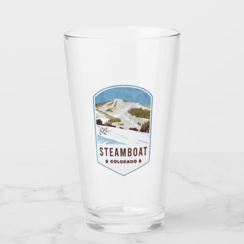 Steamboat Colorado Ski Badge Glass