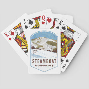 Steamboat Colorado Ski Badge Poker Cards