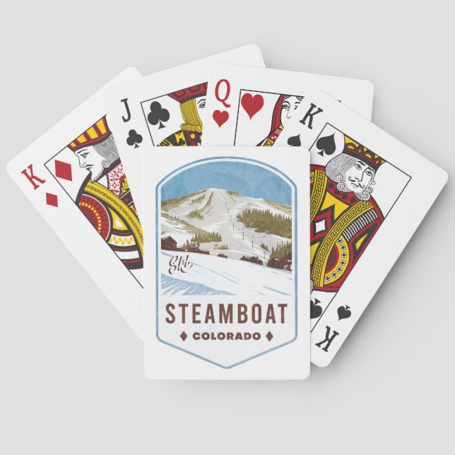Steamboat Colorado Ski Badge Poker Cards (Back)