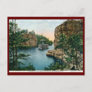 Steamboat, Dells of Wisconsin River Vintage Postcard