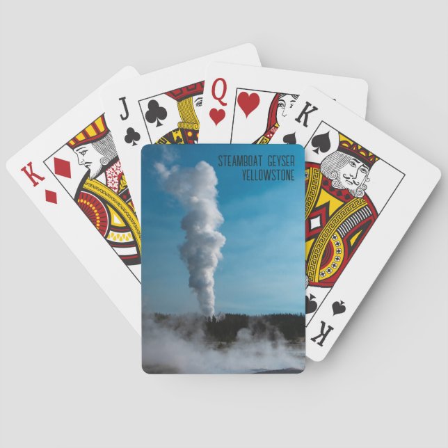 Steamboat Geyser Eruption Yellowstone Poker Cards (Back)