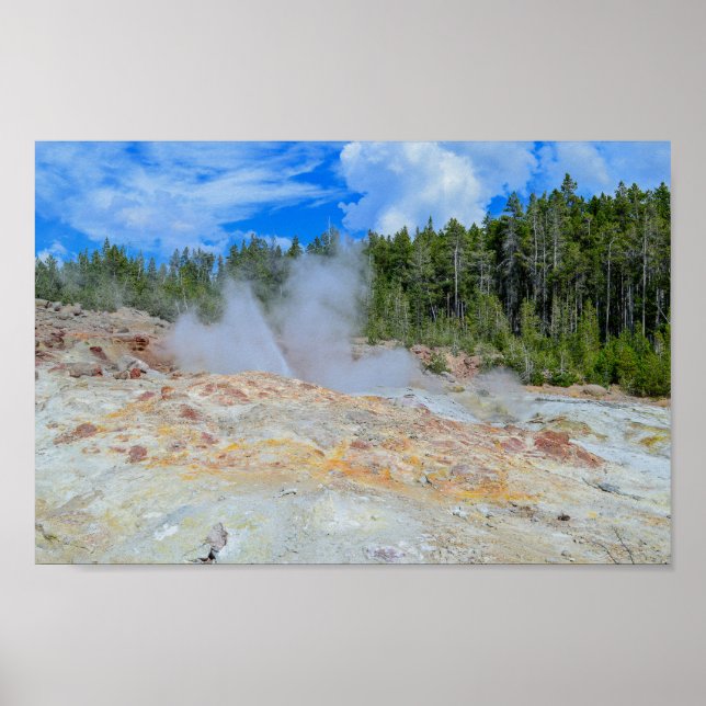 Steamboat Geyser, Yellowstone National Park Poster (Front)