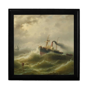 Steamboat in a Storm on the North Sea Gift Box