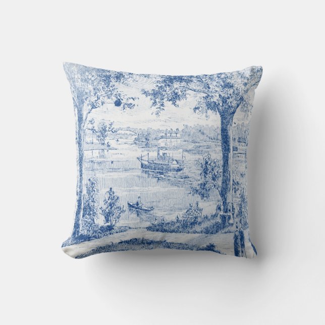 Steamboat Lake Throw Pillow (Front)