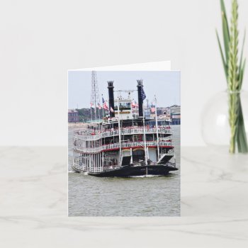 Steamboat On The Mississippi River Card by NotionsbyNique at Zazzle