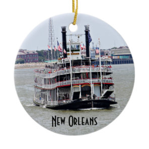 Steamboat on the Mississippi River Ceramic Ornament