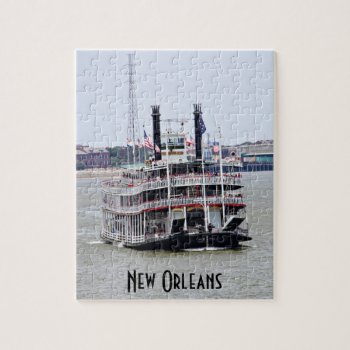 Steamboat On The Mississippi River Jigsaw Puzzle by NotionsbyNique at Zazzle