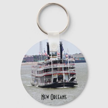 Steamboat On The Mississippi River Keychain by NotionsbyNique at Zazzle